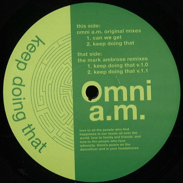Omni A.M. — Keep doing That vinyl cover