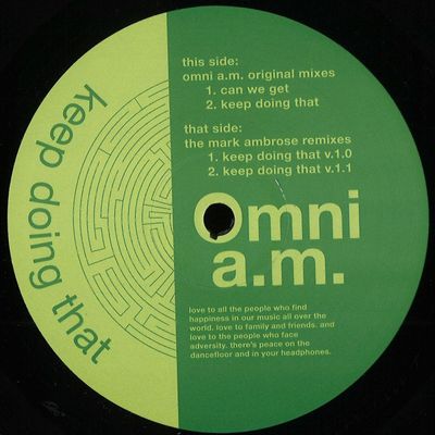 Omni A.M. — Keep doing That vinyl cover