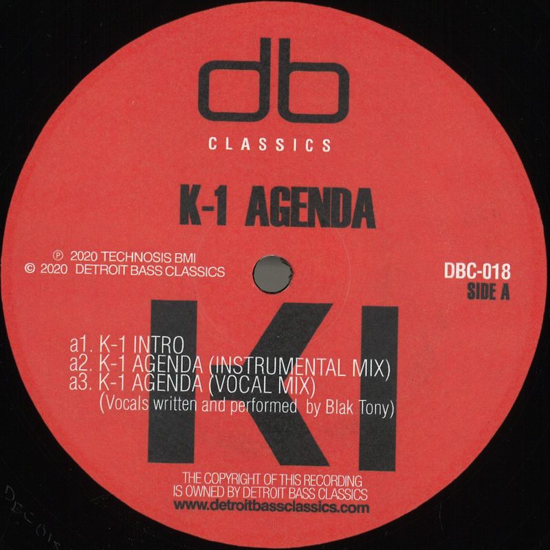 K-1 — K-1 Agenda vinyl cover