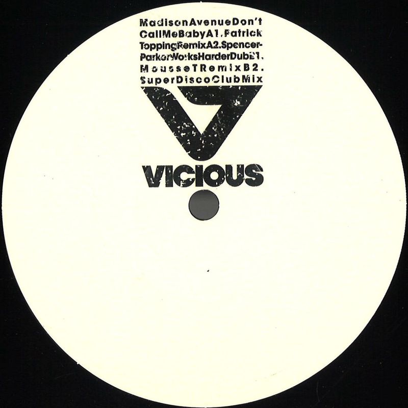 Madison Avenue — Don’t Call Me Baby EP vinyl cover
