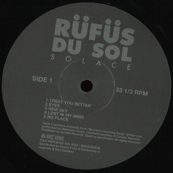 RÜFÜS DU Sol — Solace LP vinyl cover