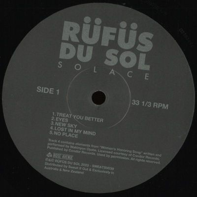 RÜFÜS DU Sol — Solace LP vinyl cover