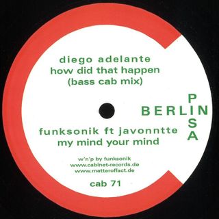 Andrea Natali, Funksonik, Diego Adelante, Bass Cab — Berlin Pisa vinyl cover