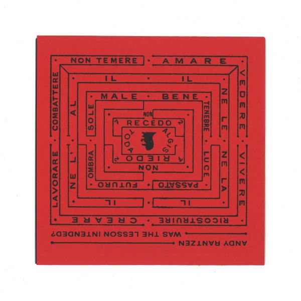 Andy Rantzen — WAS THE LESSON INTENDED? vinyl cover