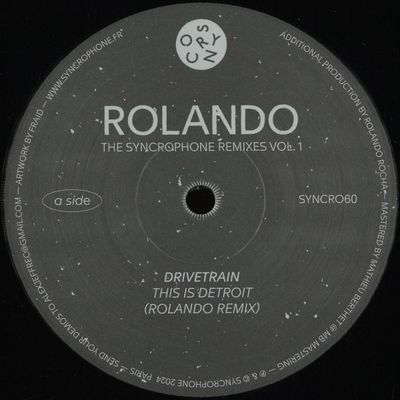Rolando — The Syncrophone Remixes Vol.1 vinyl cover
