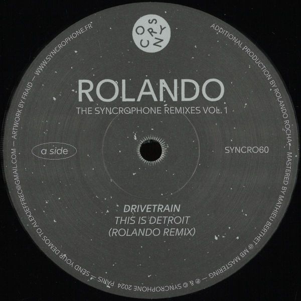 Rolando — The Syncrophone Remixes Vol.1 vinyl cover
