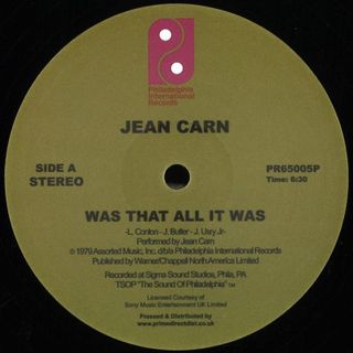 Jean Carn — Was That All It Was / Don't Let It Go to Your Head vinyl cover