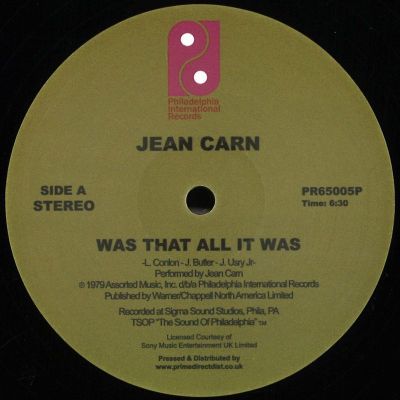 Jean Carn — Was That All It Was / Don't Let It Go to Your Head vinyl cover
