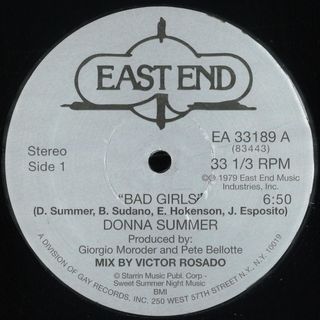 Donna Summer — Bad Girls / Now I Need You (Victor Rosado Mixes) vinyl cover