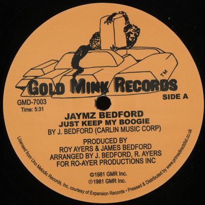 Jaymz Bedford — Just Keep My Boogie vinyl cover