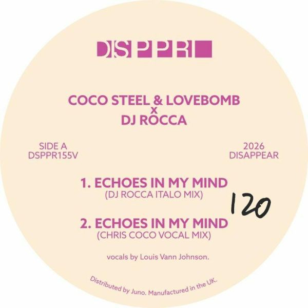 Coco Steel, Lovebomb, DJ Rocca — Echoes In My Mind / Mama Sol Mama Africa vinyl cover