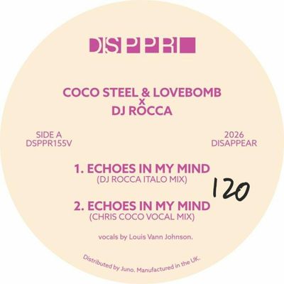 Coco Steel, Lovebomb, DJ Rocca — Echoes In My Mind / Mama Sol Mama Africa vinyl cover