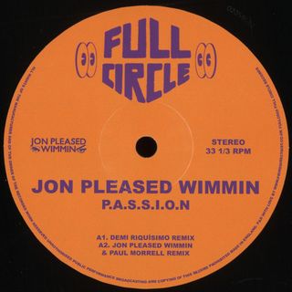 Jon Pleased Wimmin — P.A.S.S.I.O.N vinyl cover