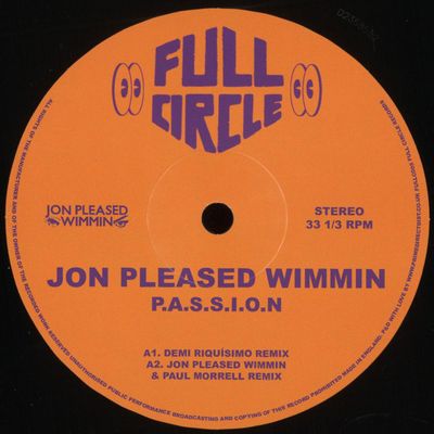 Jon Pleased Wimmin — P.A.S.S.I.O.N vinyl cover