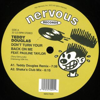 Teddy Douglas — Don't Turn Your Back On Me vinyl cover