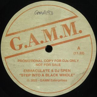 Emmaculate, Dj Spen — STEP INTO A BLACK WHOLE vinyl cover