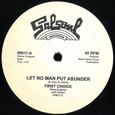 First Choice — Let No Man Put Asunder (Ron Hardy Edit vinyl cover
