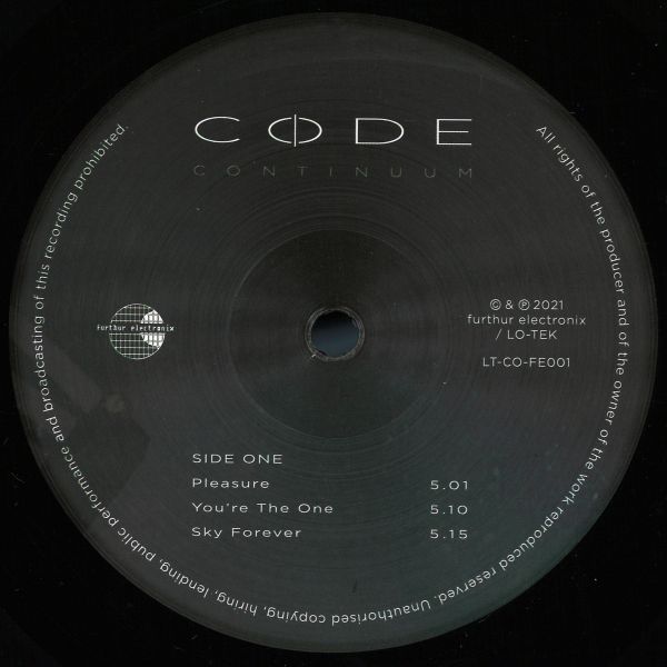 Code — Continuum LP 2x12" vinyl cover