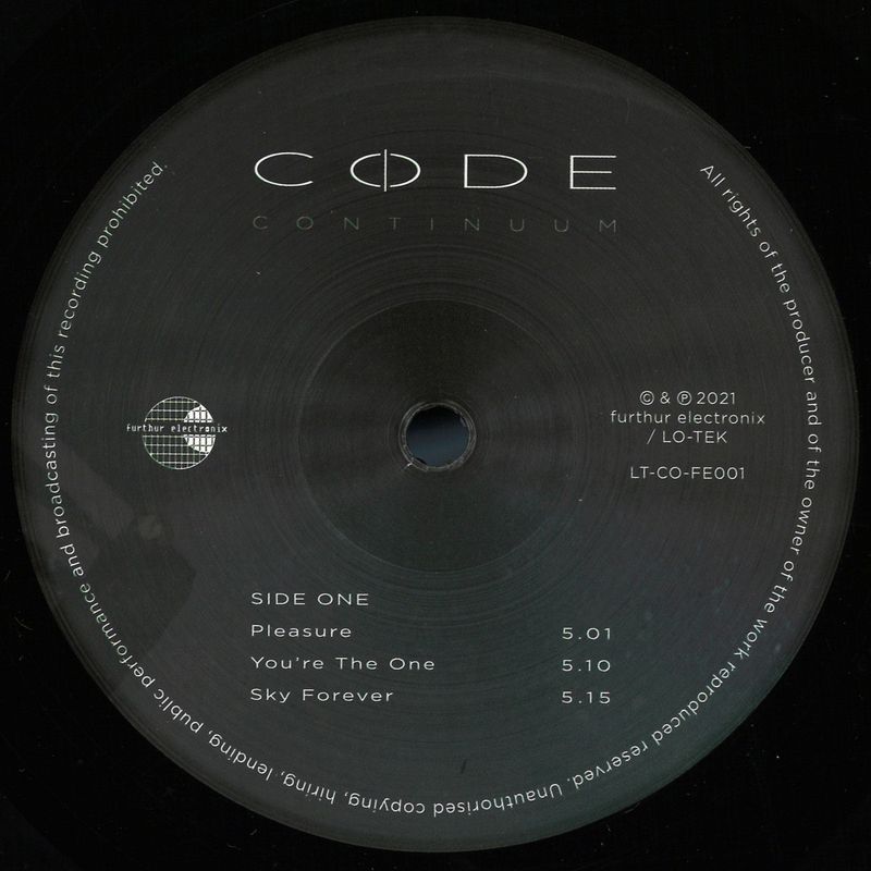 Code — Continuum LP 2x12" vinyl cover
