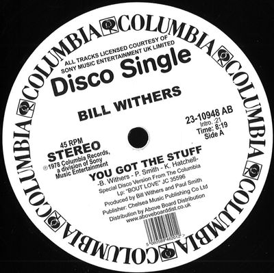 Bill Withers — YOU GOT THE STUFF vinyl cover