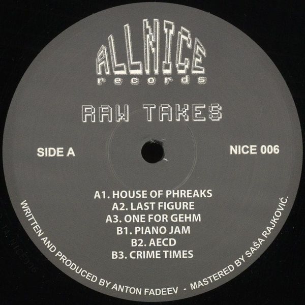 Raw Takes — House Of Phreaks EP vinyl cover