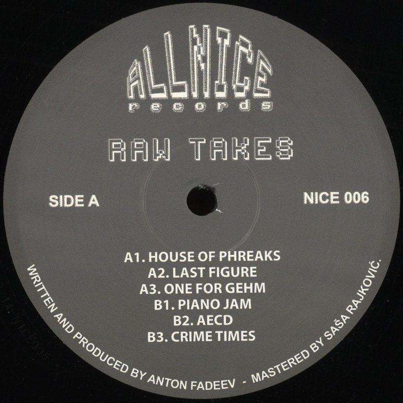 Raw Takes — House Of Phreaks EP vinyl cover