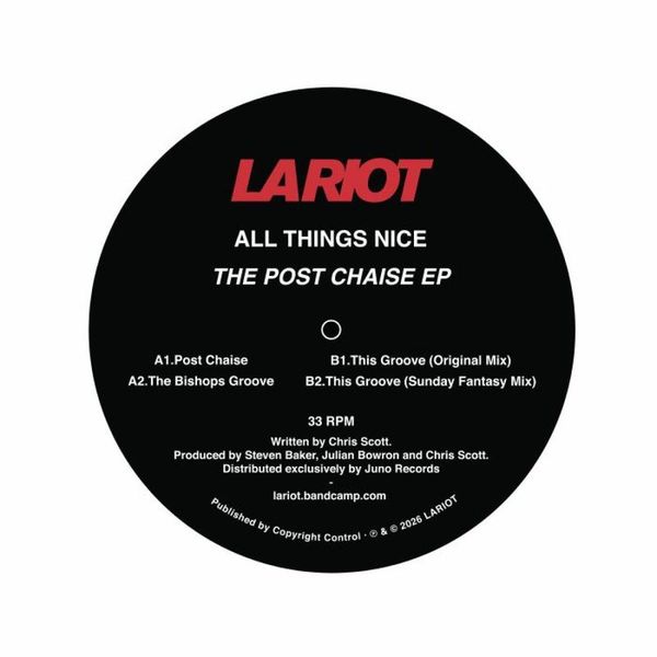 All Things Nice — The Post Chaise EP vinyl cover