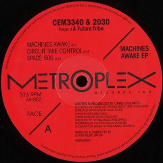 Cem3340, 2030, A Future Tribe — Machines Awake EP vinyl cover