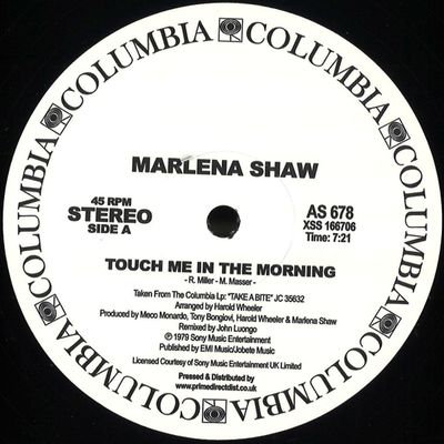 Marlena Shaw — Touch Me In The Morning vinyl cover