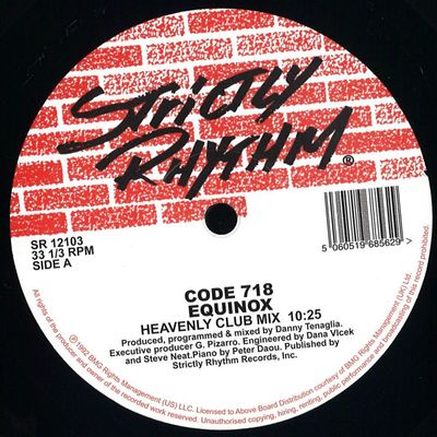 Code 718 ( Danny Tenaglia) — Equinox vinyl cover