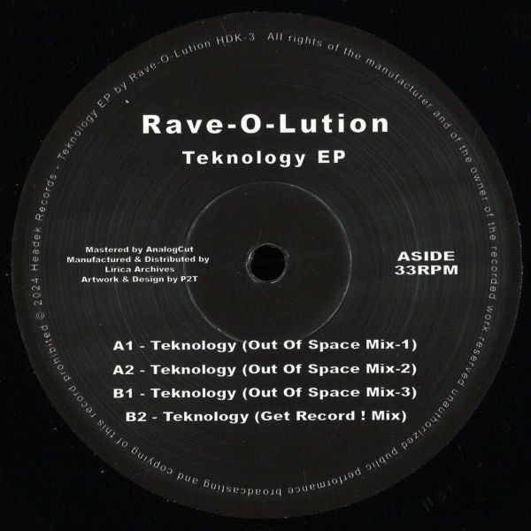 Rave-O-Lution — Teknology EP vinyl cover