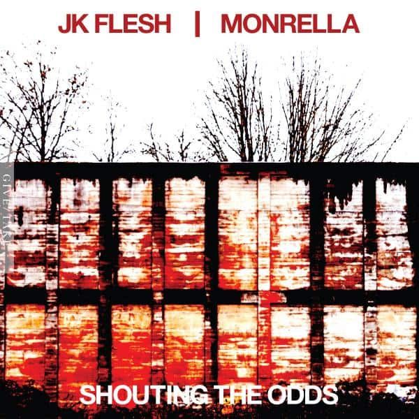 JK Flesh / Monrella — SHOUTING THE ODDS LP vinyl cover