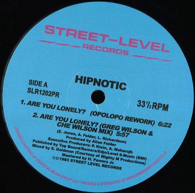 Hipnotic — Are You Lonely Remixes vinyl cover
