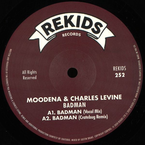 Moodena, Charles Levine — Badman vinyl cover