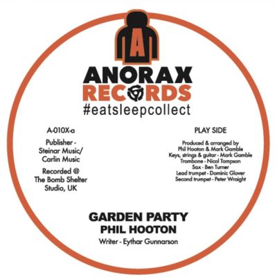 Phil Hooton — GARDEN PARTY (7") vinyl cover