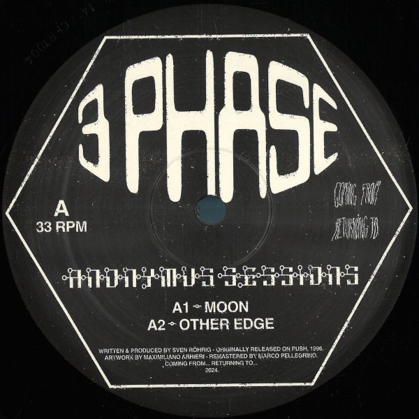 3 Phase — Anonymous Sessions vinyl cover