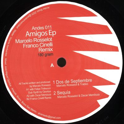 Marcelo Rosselot — AMIGOS vinyl cover
