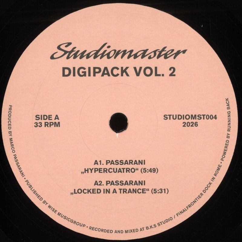 Marco Passarani — Digipack Vol. 2 vinyl cover