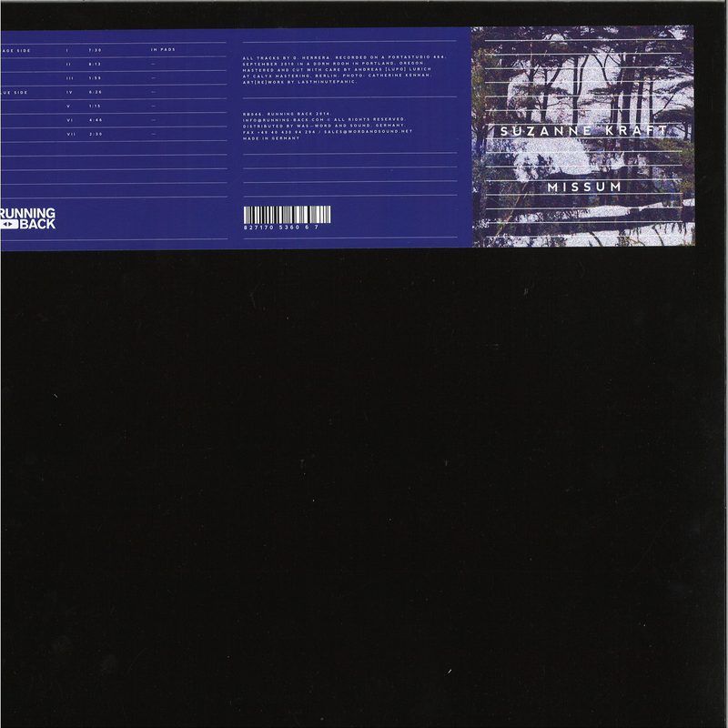Suzanne Kraft 2020 Repress — Missum vinyl cover