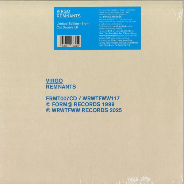 Virgo — Remnants LP 2x12" vinyl cover