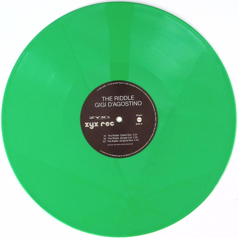 Gigi D'AGOSTINO — The Riddle EP vinyl cover