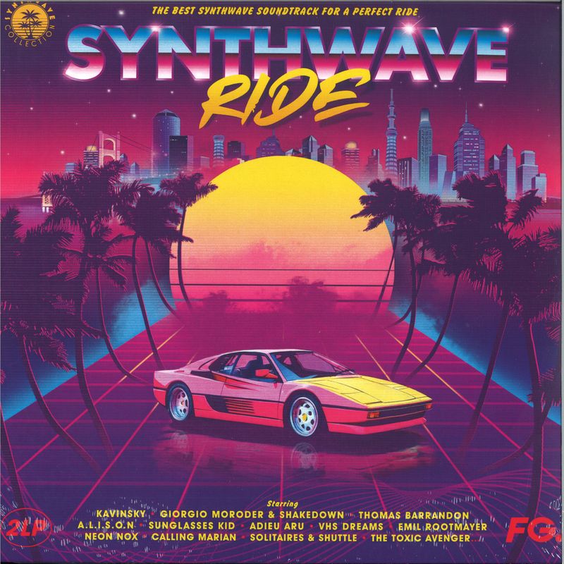 Various — SYNTHWAVE RIDE LP 2x12" vinyl cover