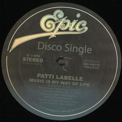 Patti Labelle — Music Is My Way of Life / What Can I Do for You vinyl cover