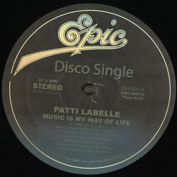 Patti Labelle — Music Is My Way of Life / What Can I Do for You vinyl cover