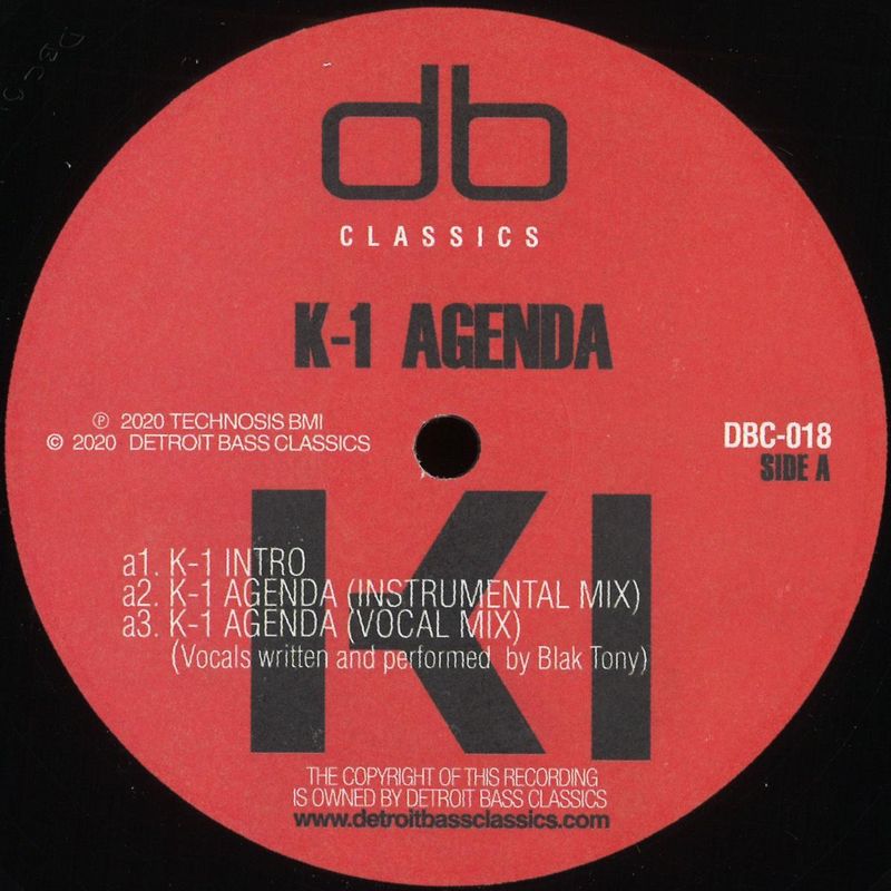 Dj K1 — K1 Agenda vinyl cover