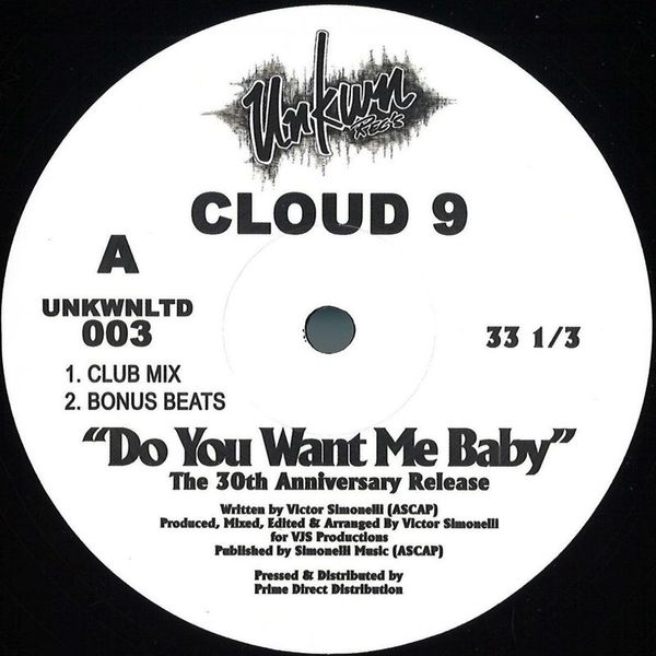 Cloud 9 — Do You Want Me Baby (The 30th Anniversary Release) EP vinyl cover