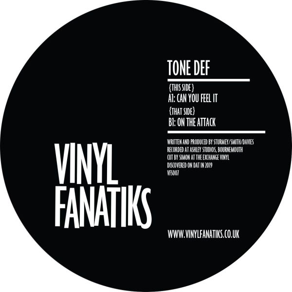 Tone Def — Can you feel it/On the attack vinyl cover