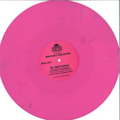 J, E Project, Whitney Houston — So Emotional vinyl cover