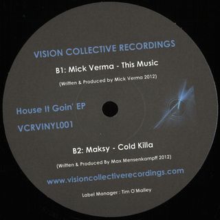 Vision Collective Recordings — The House Is Goin Ep vinyl cover