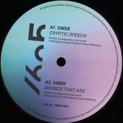 Umek — 1605-V063 vinyl cover